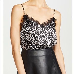 Annie Bing Silk Leopard Tank